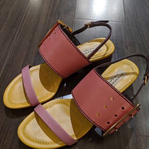 Burberry Leather Strap Sandals - Almost New - Picture 4 of 4